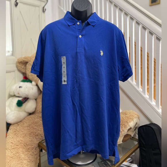 NWT Men’s Size XXL U.S. POLO AASN Short-sleeve Polo Shirt Logo Embroidered Blue - Picture 3 of 13